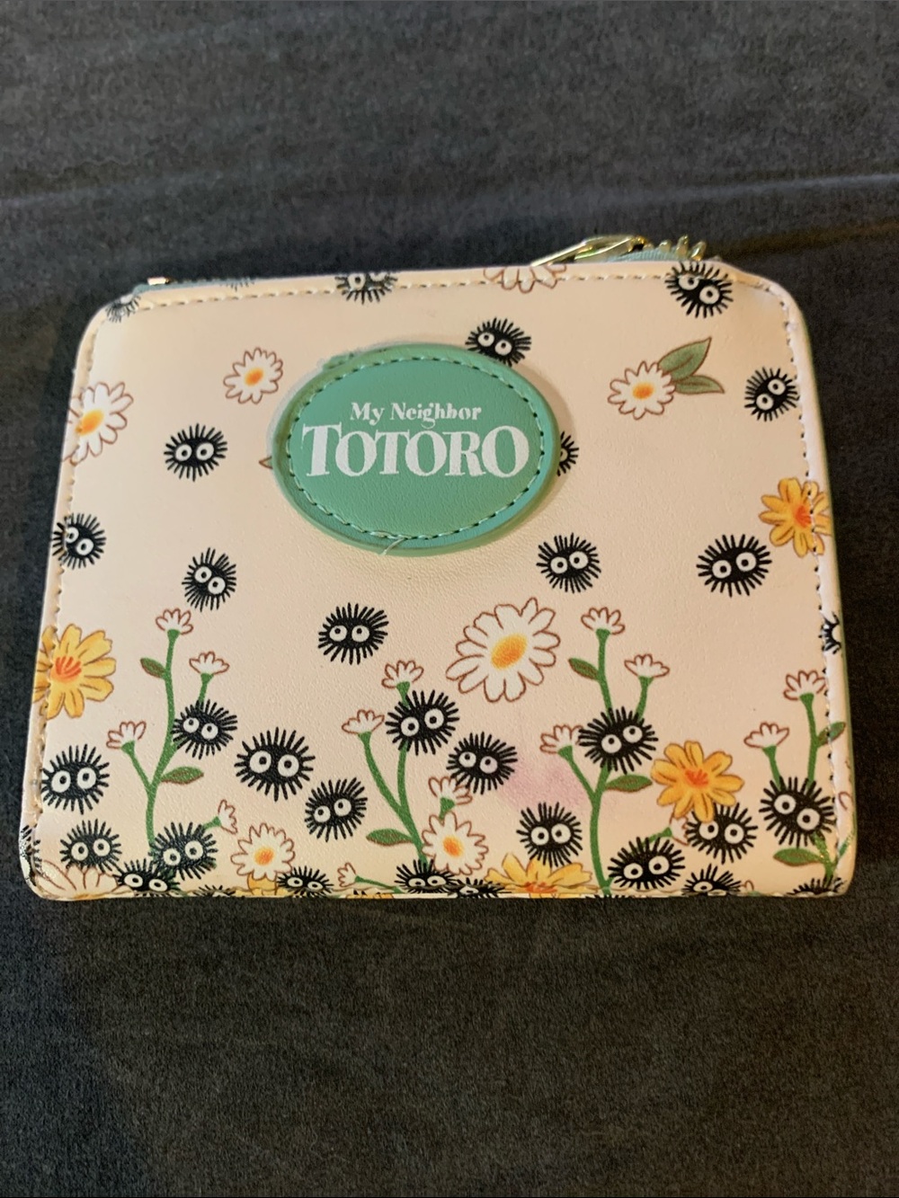 Hot Topic My Neighbor Totoro Floral Zip Wallet - Cream & Mint